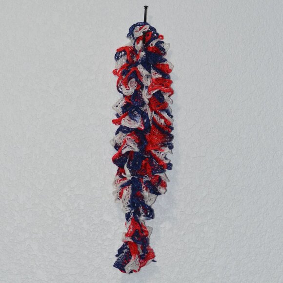 Homemade Red, White, and Blue Ruffle Scarf - Picture 2 of 2